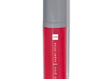 super shiny lip gloss bright red