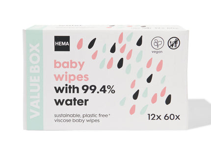 baby waterwipes - 12x60 stuks