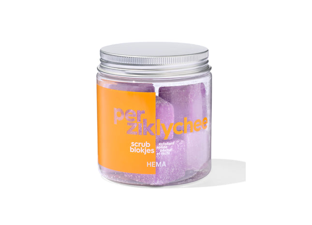 scrubblokjes perzik lychee - 6 stuks