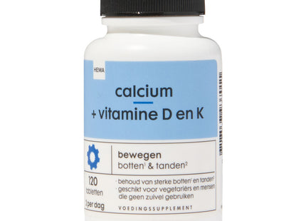calcium + vitamine D en K - 120 stuks