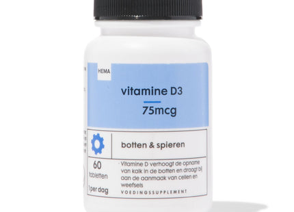 vitamine D3 75mcg - 60 stuks