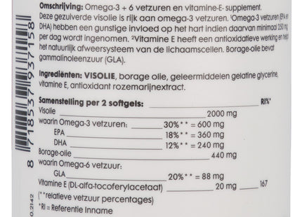 purified fish oil plus omega-3 and -6 + vitamin E² - 90 pcs