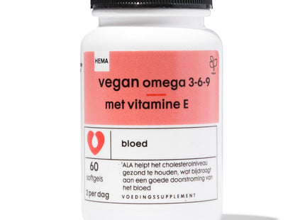 vegan omega 3-6-9 with vitamin E - 60 pcs