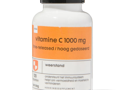 vitamine C 1000mg time released en hoog gedoseerd - 120 stuks