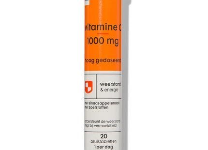 vitamine C 1000mg hoog gedoseerd bruistablet - 20 stuks