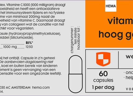 vitamin C-1000 mg high dose - 60 pieces