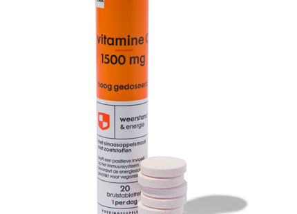 vitamin C 1500mg high dose - 20 effervescent tablets