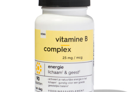 vitamine B complex 25 mg/mcg - 90 stuks