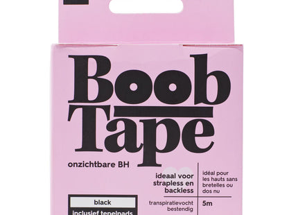 boob tape black 5m including nipple pads