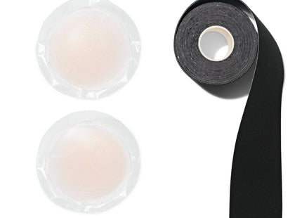 boob tape black 5m including nipple pads