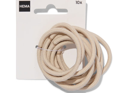 hair elastics beige Ø5cm - 10 pieces