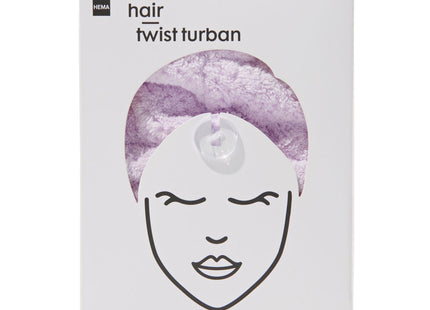 turban towel microfiber lilac