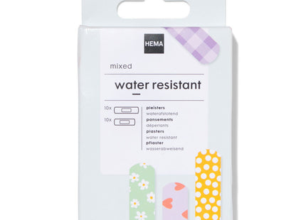 water-repellent fun plasters - 20 pieces