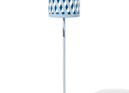 solar lamp on stick 54cm metal blue