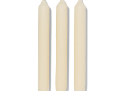 dinner candles Ø2x17 ivory - 8 pcs