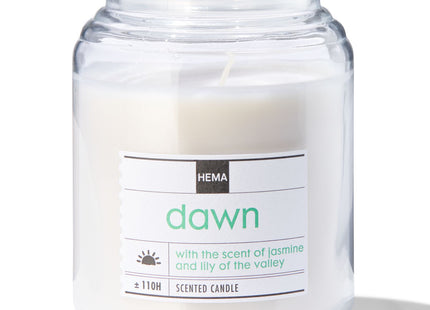 scented candle in glass jar Ø10x14 dawn