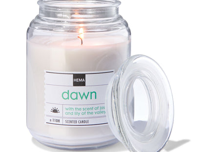 scented candle in glass jar Ø10x14 dawn