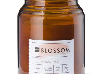 scented candle in glass jar Ø10x14 blossom