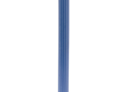 long household candle with ribs Ø2x24 blue