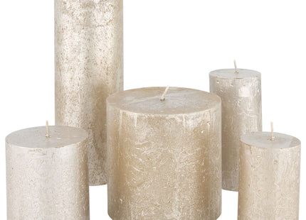 rustic candles champagne