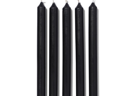 long household candles Ø2.2x29 black - 12 pcs