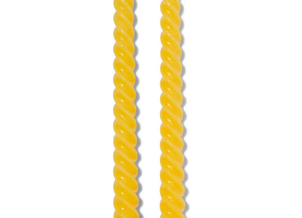 long household candles with twist Ø2x25 yellow - 2 pcs