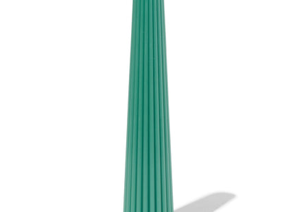 ribbed candle 30cm green