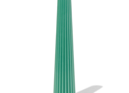 ribbed candle 30cm green