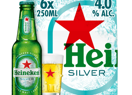 Heineken Silver beer bottle