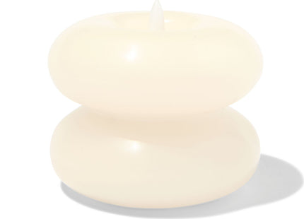 LED shaped candle Ø10x7.5 ivory