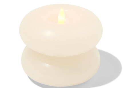 LED shaped candle Ø10x7.5 ivory