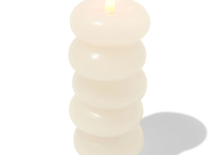 LED shaped candle Ø6x14 ivory