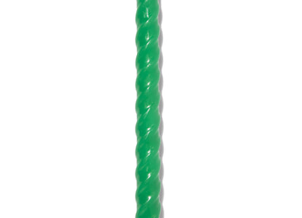 LED twisted household candle with wax Ø2.3x28.3 green