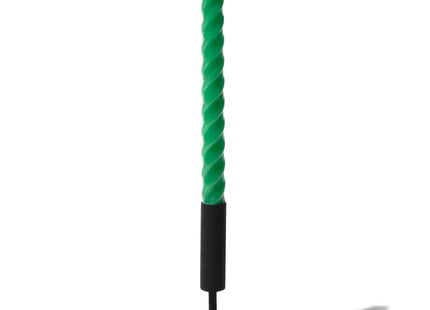 LED twisted household candle with wax Ø2.3x28.3 green