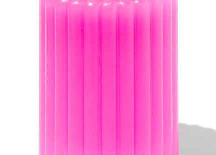 LED kaars 7.5x10cm rib roze