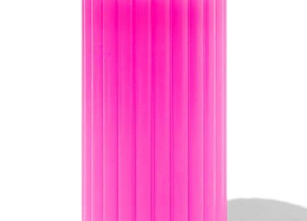 LED kaars 7.5x15cm rib roze