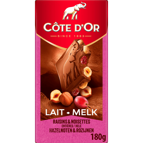 Côte d'Or Bloc Melk rozijn hazelnoot
