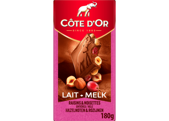 Côte d'Or Bloc Melk rozijn hazelnoot