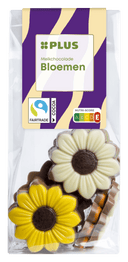 Chocolate figures flowers milk