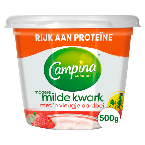 Campina Magerquark mit einem Hauch Erdbeere