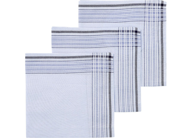 zakdoeken blauw 40x40 - 3 stuks