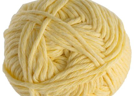 knitting and crochet yarn recycled cotton 85m light yellow