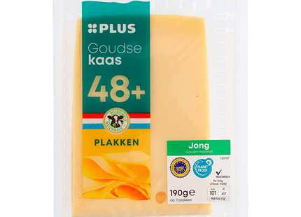 Gouda young 48+ slices