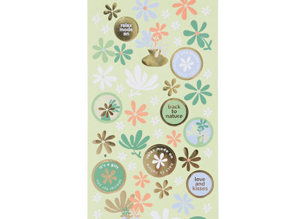 stickervellen 19x11 bloemen - 3 stuks