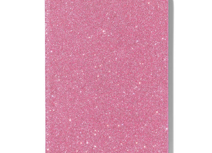 notitieboekje A5 glitter roze
