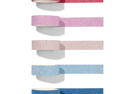 washi tapes with glitter - 5 pieces