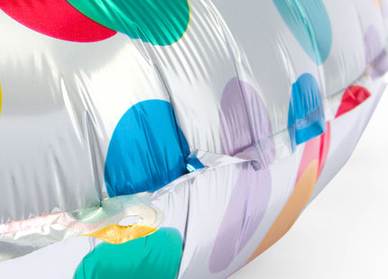 folieballon met confetti XL cijfer 1