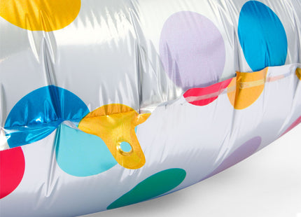 folieballon met confetti XL cijfer 5