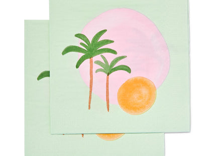 servetten 30x30 papier palmtree - 20 stuks  Dutchshopper