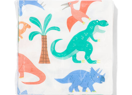 papieren servetten 24x24 dino - 20 stuks  Dutchshopper